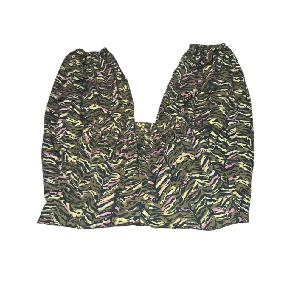 NWOT FP Movement Zephyr Hi Rise Balloon Pants Free People Green Olive Combo XS - Picture 5 of 16